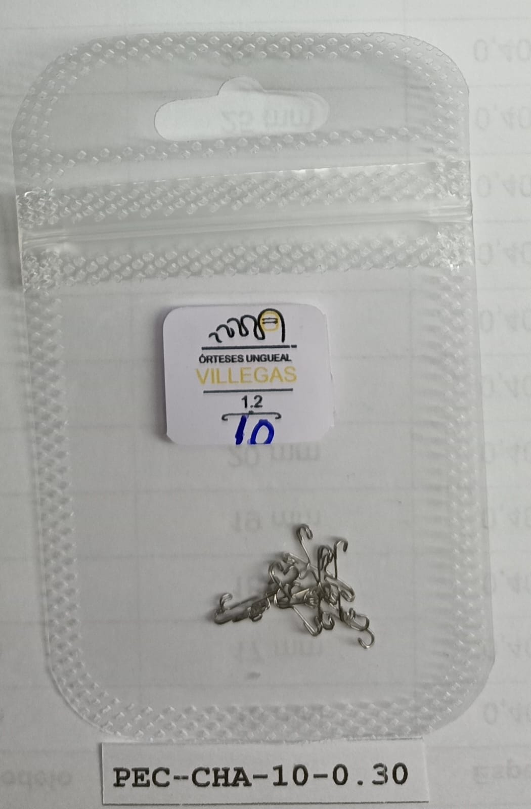 Órtese Unha Encravada Villegas Chave 10mm 0,30mm 10 Peças