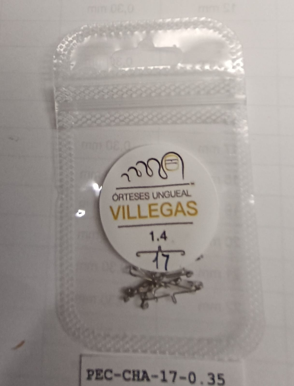 Órtese Unha Encravada Villegas Chave 17mm 0,35mm 10 Peças